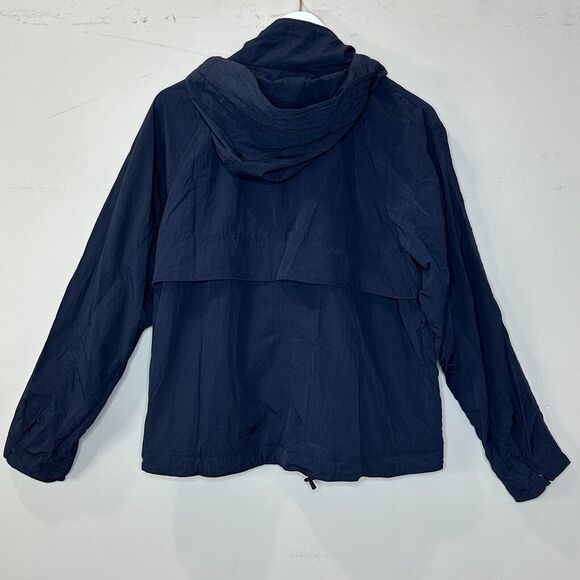 Cole Haan Nylon Rubberized Pocket Windbreaker Jacket Navy Women's Size Small NWT - Picture 10 of 13